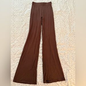 Chic Wide Leg Brown Women's Pants